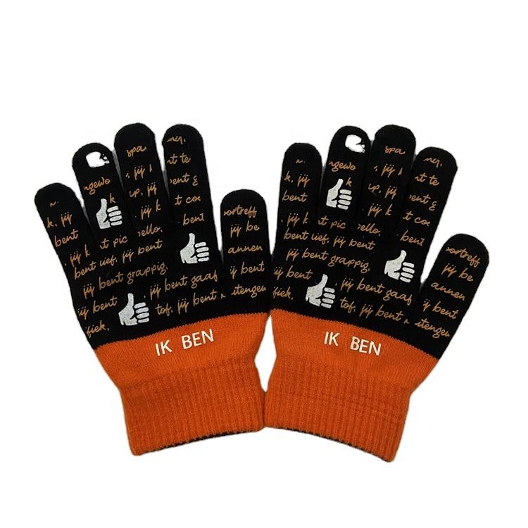 Knitted Kids Gloves Black
