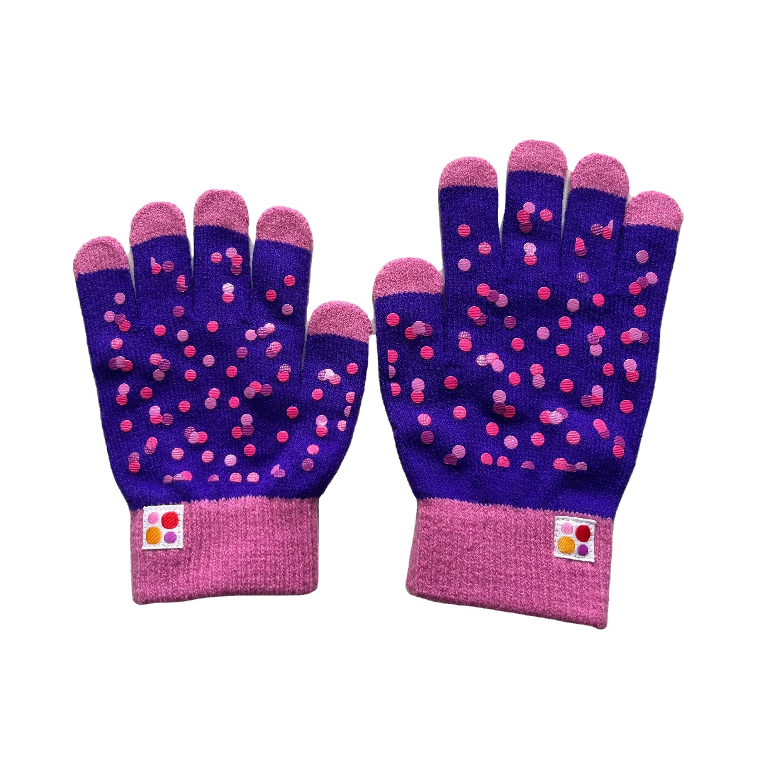 Knitted Kids Gloves Pink