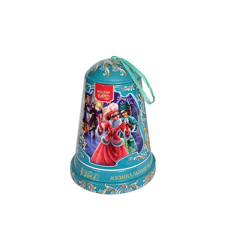 Bell Shape Music Tin Box Biscuit Cookie Food Package