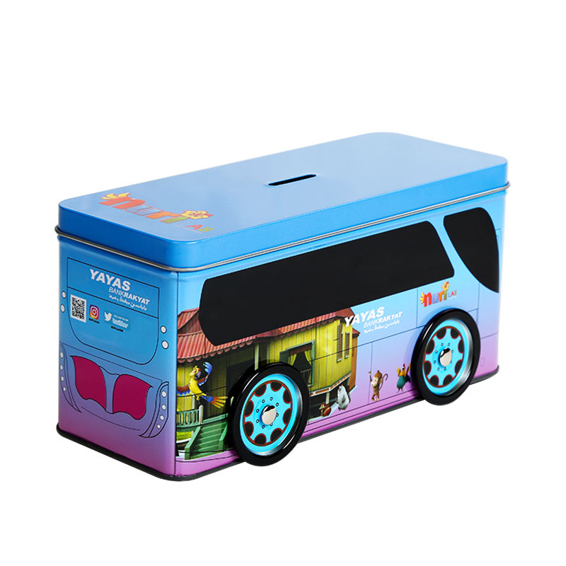 Bus Shape Tin Box Coin Bank