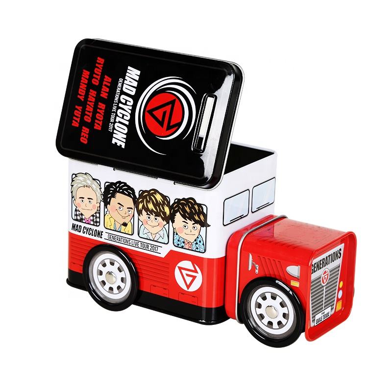 Car-Shaped Metal Cans Food Grade for Candy Cosmetic Chocolate Cookie Storage