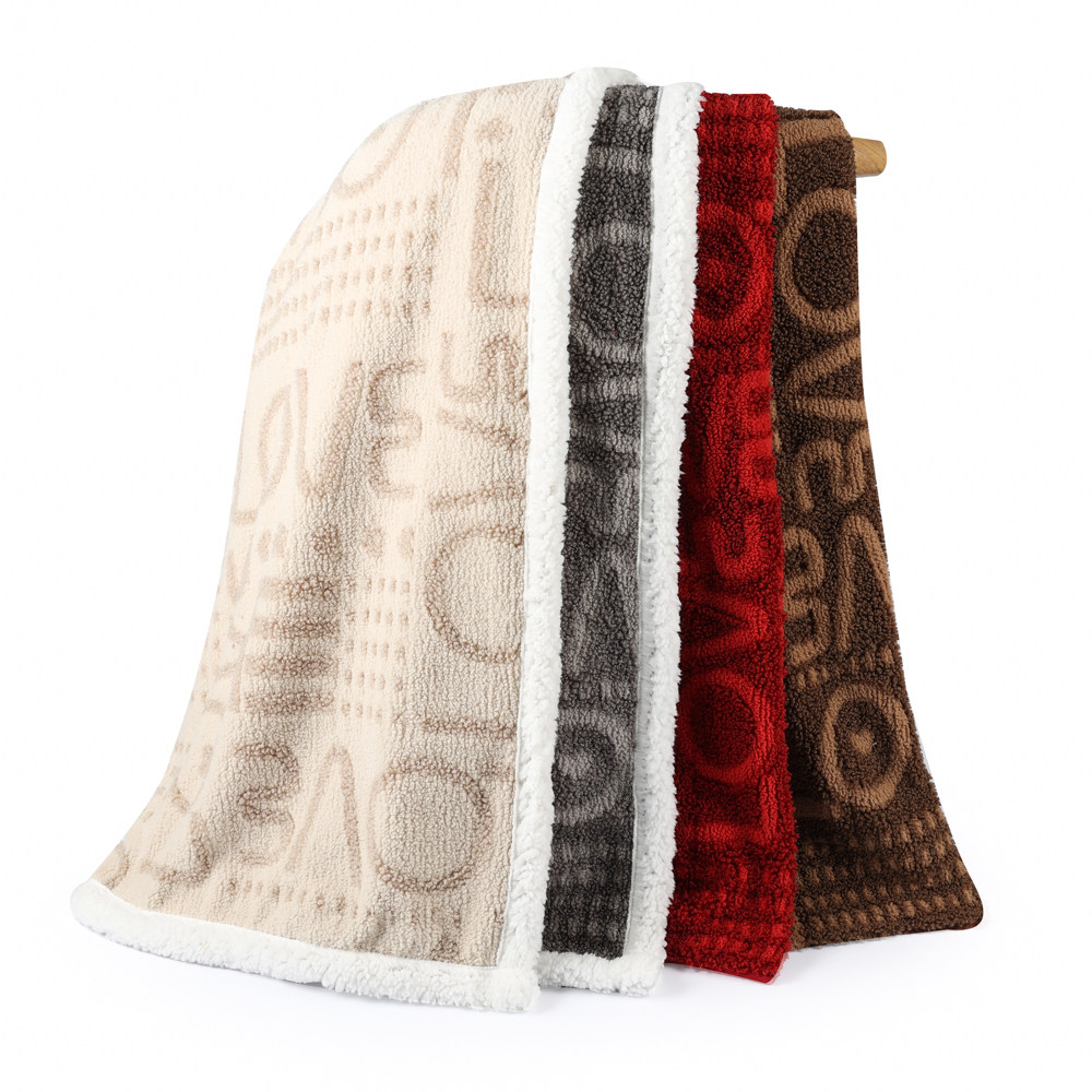 3d Jacquard Sherpa Blanket