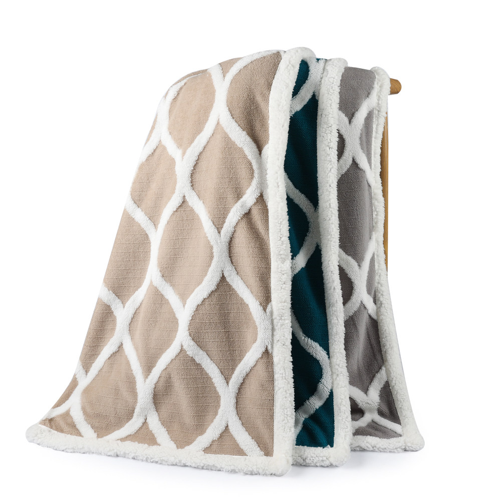 3d Jacquard Sherpa Blanket