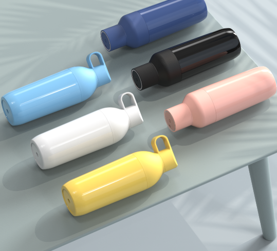 17oz SS 2 Lids Insulated Bottle