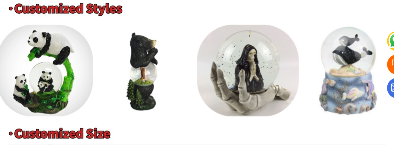 Christmas Custom Santa Unicorn Snow Globes