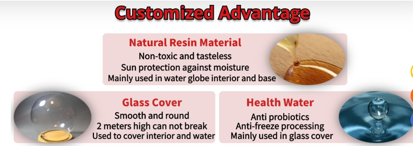 Christmas Custom Santa Unicorn Snow Globes