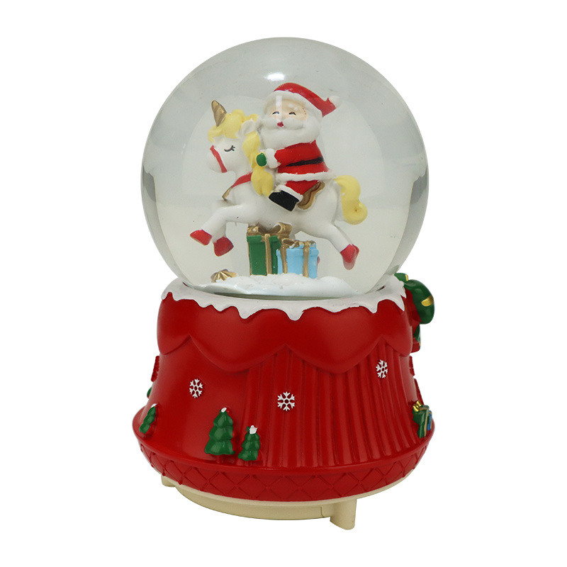Christmas Custom Santa Unicorn Snow Globes