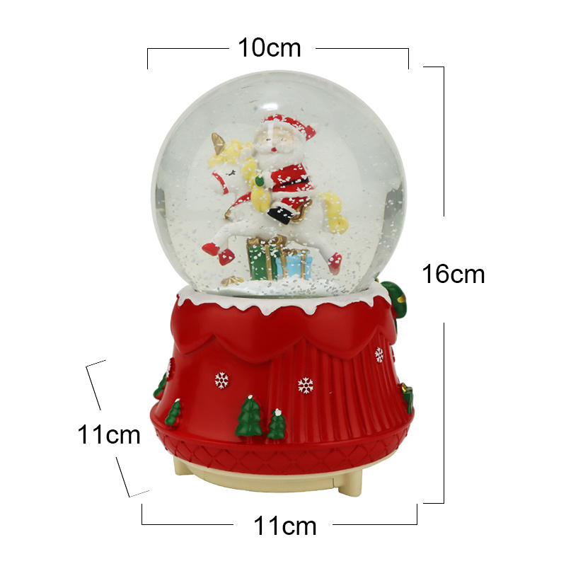 Christmas Custom Santa Unicorn Snow Globes