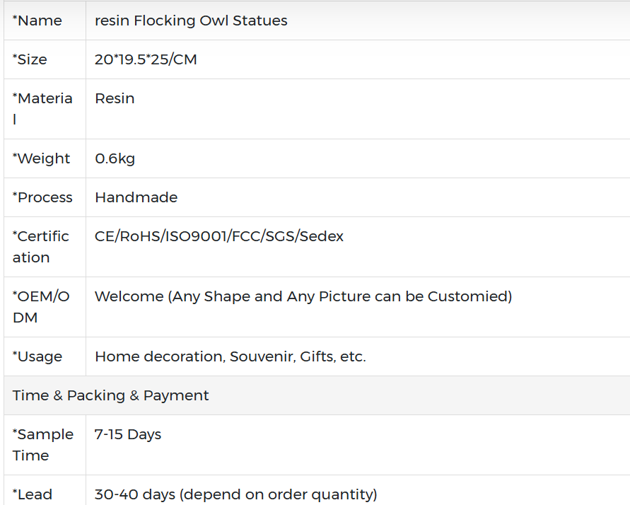 Flocking Owel Statue