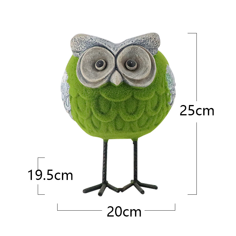 Flocking Owel Statue