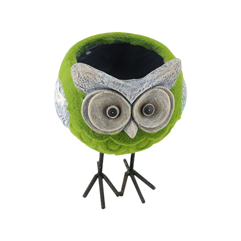 Flocking Owel Statue