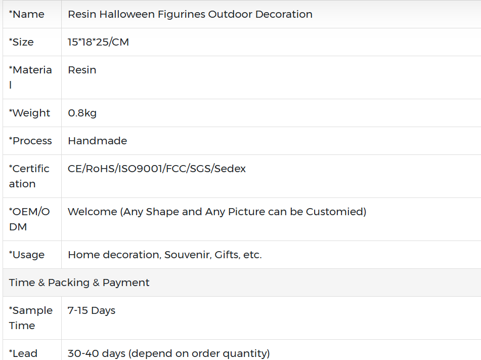 Halloween Outdoor Figurine Decoration