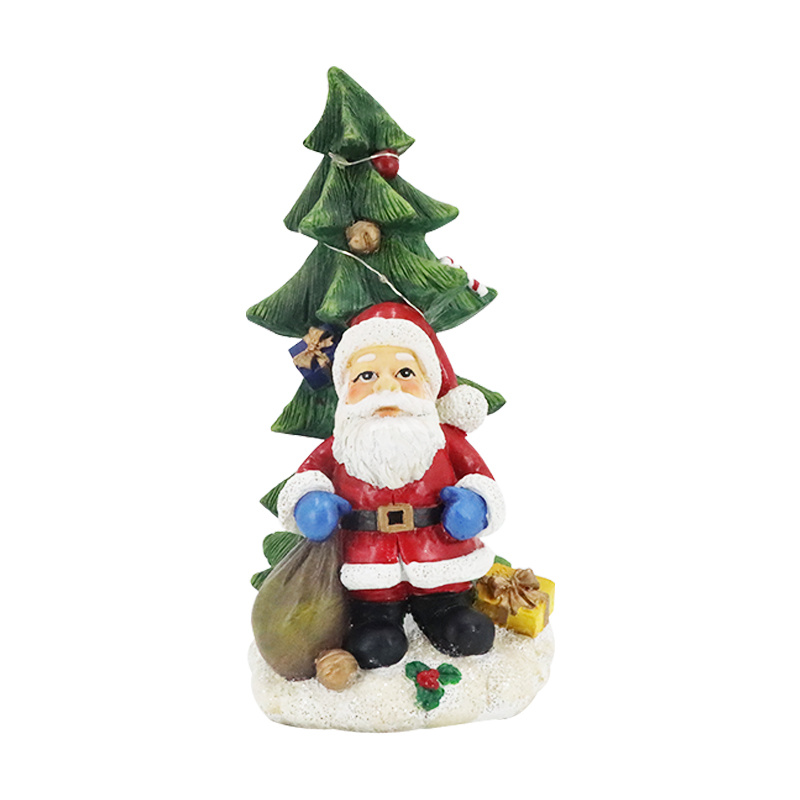 Santa Claus Xmas Tree Led Statue