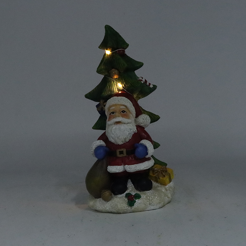 Santa Claus Xmas Tree Led Statue