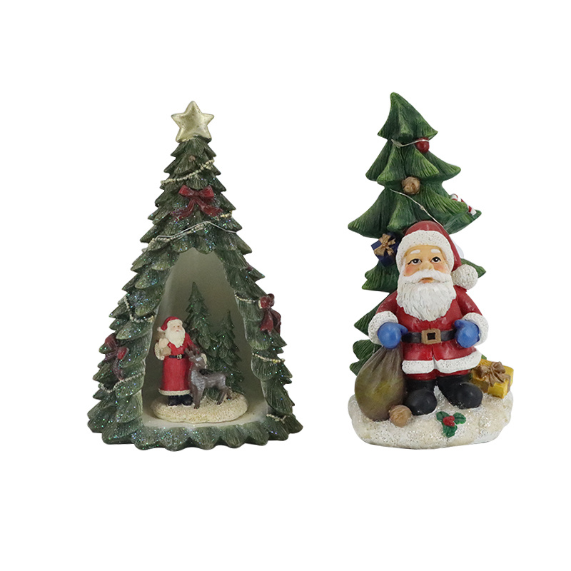 Santa Claus Xmas Tree Led Statue