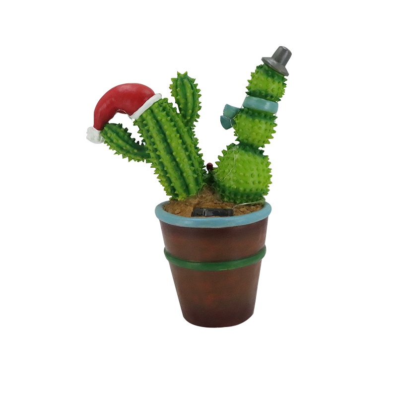 Xmas Cactus Resin Sculpture
