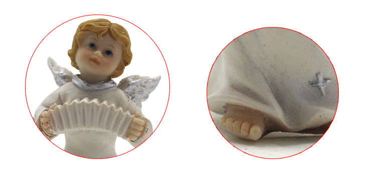 Resin Musical Cherub Statue