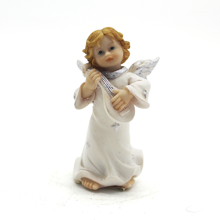 Resin Musical Cherub Statue