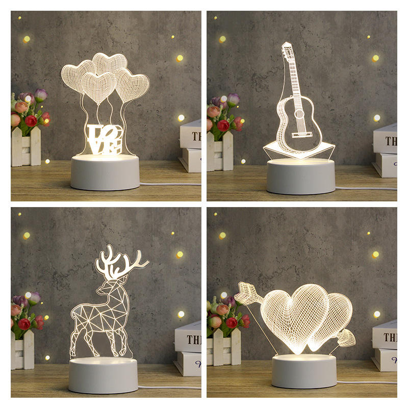 3D Illusion LED Lamps Night Light